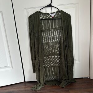No Boundaries Olive Knit Sweater